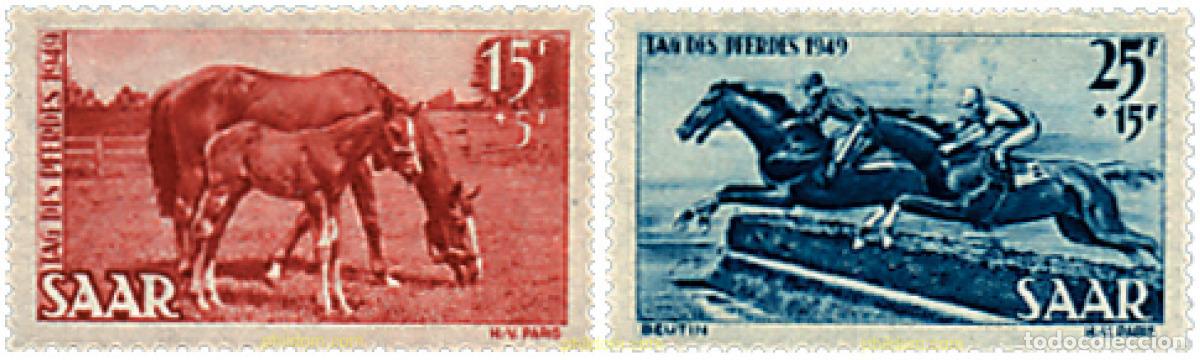 Sellos: 64433 MNH ALEMANIA. Sarre 1949 DIA DEL CABALLO