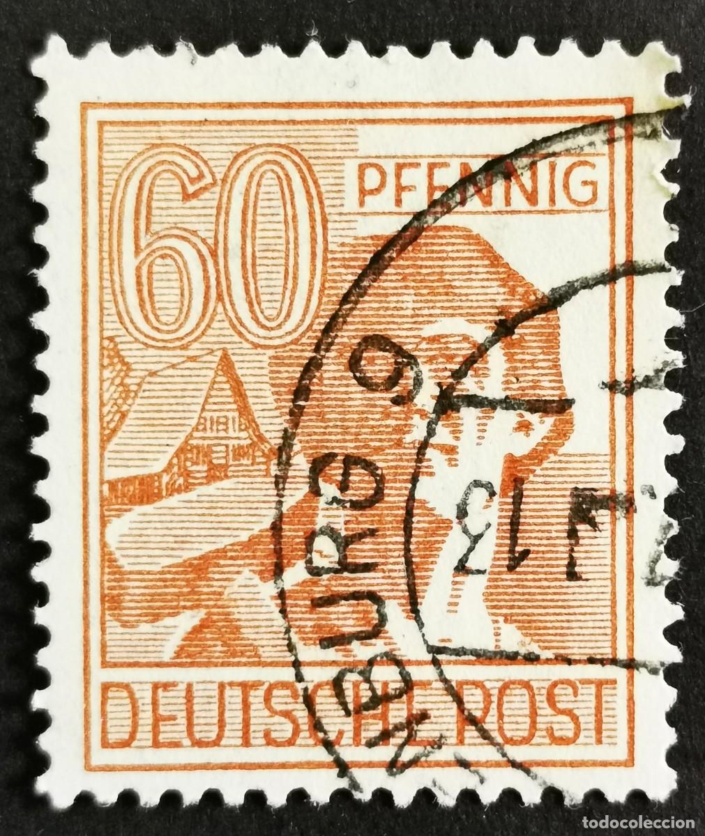 Sellos: Sello Alemania Trizona 1948, Consejo de Control Aliado, 60 Reic. Michel: DE-TZ A956