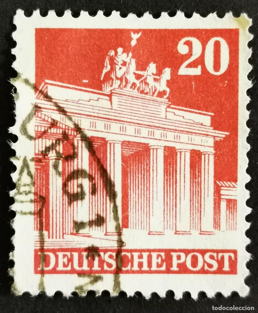 Sellos: Sello Alemania Bizona 1948, Puerta de Brandeburgo, 20 Pf. Michel: DE-85WB