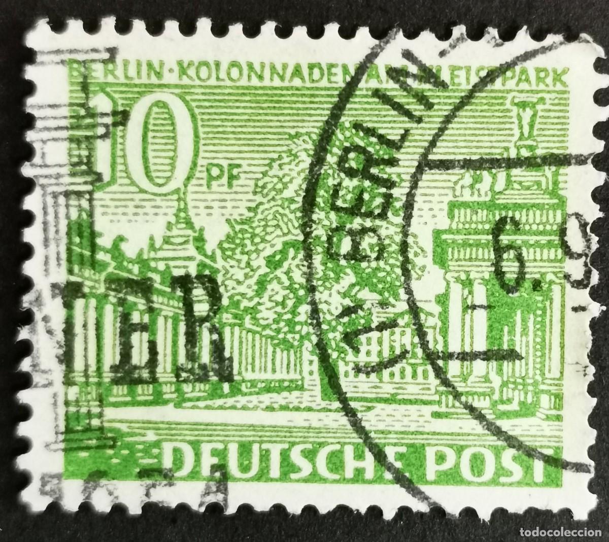 Sellos: Sello Alemania Berlin 1949, Columnata Kleistpark, Sch&ouml;neberg, 10 Pf. Michel: DE-BE 47I