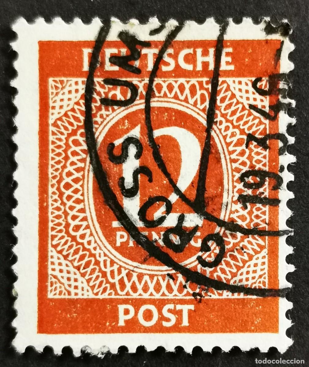 Sellos: Sello Alemania Trizona 1946, Consejo de Control Aliado, 12 Pf. Michel: DD-TZ 919ax