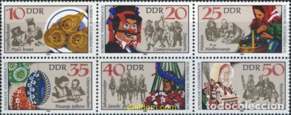Sellos: 109426 MNH ALEMANIA DEMOCRATICA 1982 FOLCLORE DE SORALES
