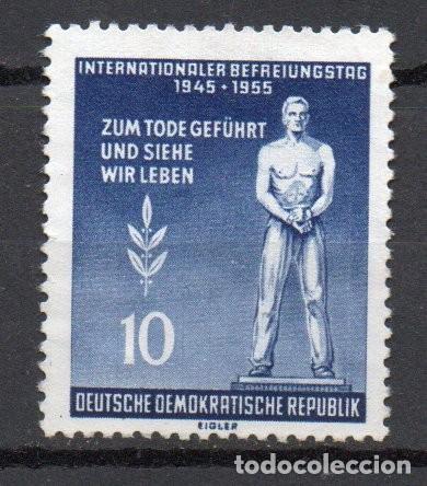 Sellos: ALEMANIA ORIENTAL DDR A&Ntilde;O 1955 YV 195&ordm; (MSG) 10 ANIV&ordm; LIBERACI&Oacute;N DE LOS CAMPOS DE CONCENTRACI&Oacute;N