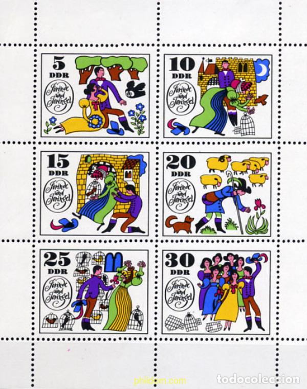 Sellos: 203011 MNH ALEMANIA DEMOCRATICA 1969 CUENTO &rdquo;JORINDE Y JORINGEL&rdquo;
