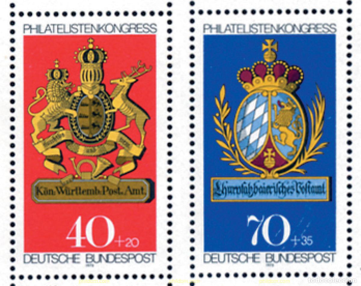 Sellos: 105993 MNH ALEMANIA FEDERAL 1973 CONGRESO INTERNACIONAL DE FILATELIA Y EXPOSICION FILATELICA IBRA