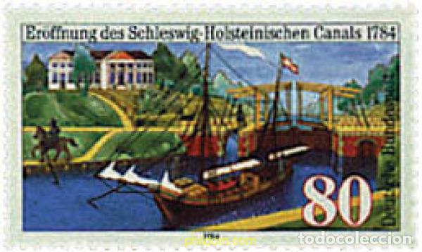 Sellos: 145602 MNH ALEMANIA FEDERAL 1984 200 ANIVERSARIO DEL CANAL DE SCHLESWIG-HOLSTEIN
