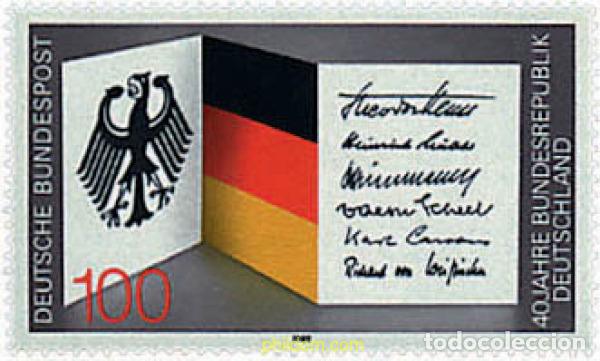 Sellos: 145886 MNH ALEMANIA FEDERAL 1989 40 ANIVERSARIO DE LA REPUBLICA FEDERAL DE ALEMANIA
