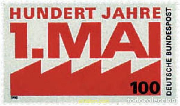 Sellos: 145972 MNH ALEMANIA FEDERAL 1990 CENTENARIO DEL DIA DEL TRABAJO