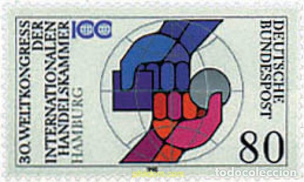 Sellos: 145981 MNH ALEMANIA FEDERAL 1990 30 CONGRESO MUNDIAL DE LAS CAMARAS DE COMERCIO INTERNACIONALES EN