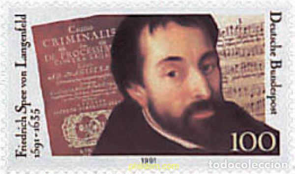 Sellos: 65058 MNH ALEMANIA FEDERAL 1991 400 ANIVERSARIO DE FRIEDRICH SPEE VON LANGENFELD