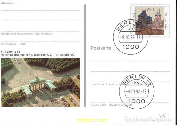Sellos: 404918 MNH ALEMANIA FEDERAL 1992 1250 ANIVERSARIO DE LA CIUDAD DE ERFURT