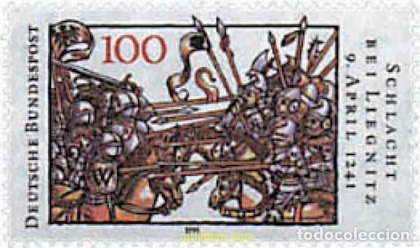 Sellos: 145999 MNH ALEMANIA FEDERAL 1991 750 ANIVERSARIO DE LA BATALLA DE LIEGNITZ