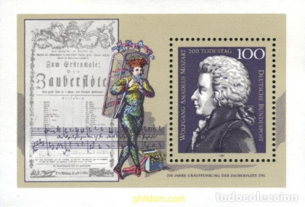 Sellos: 36023 MNH ALEMANIA FEDERAL 1991 BICENTENARIO DE LA MUERTE DE W. A. MOZART