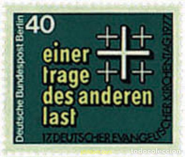 Sellos: 64696 MNH ALEMANIA. Berl&iacute;n 1977 17 JORNADA DE LA IGLESIA EVANGELICA ALEMANA