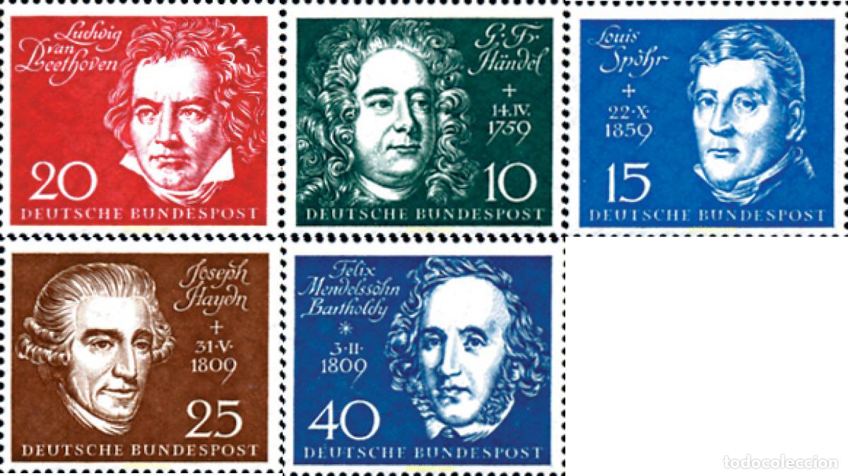 Sellos: 105986 MNH ALEMANIA FEDERAL 1959 INAUGURACION DEL BEETHOVEN-HALLE DE BONN