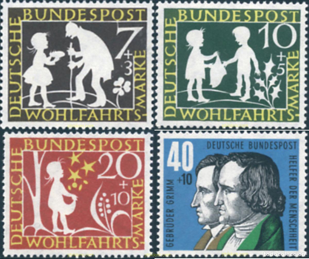 Sellos: 213568 HINGED ALEMANIA FEDERAL 1959 CUENTO DE LOS HERMANOS GRIMM