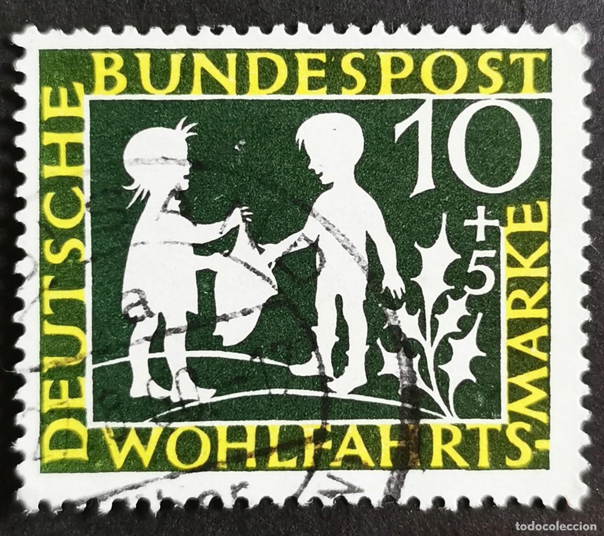 Sellos: Sello Alemania R. Federal 1959, Escena cuento hadas &rdquo;El dinero estrellas&rdquo;, 10 Pf. Michel: DE 323