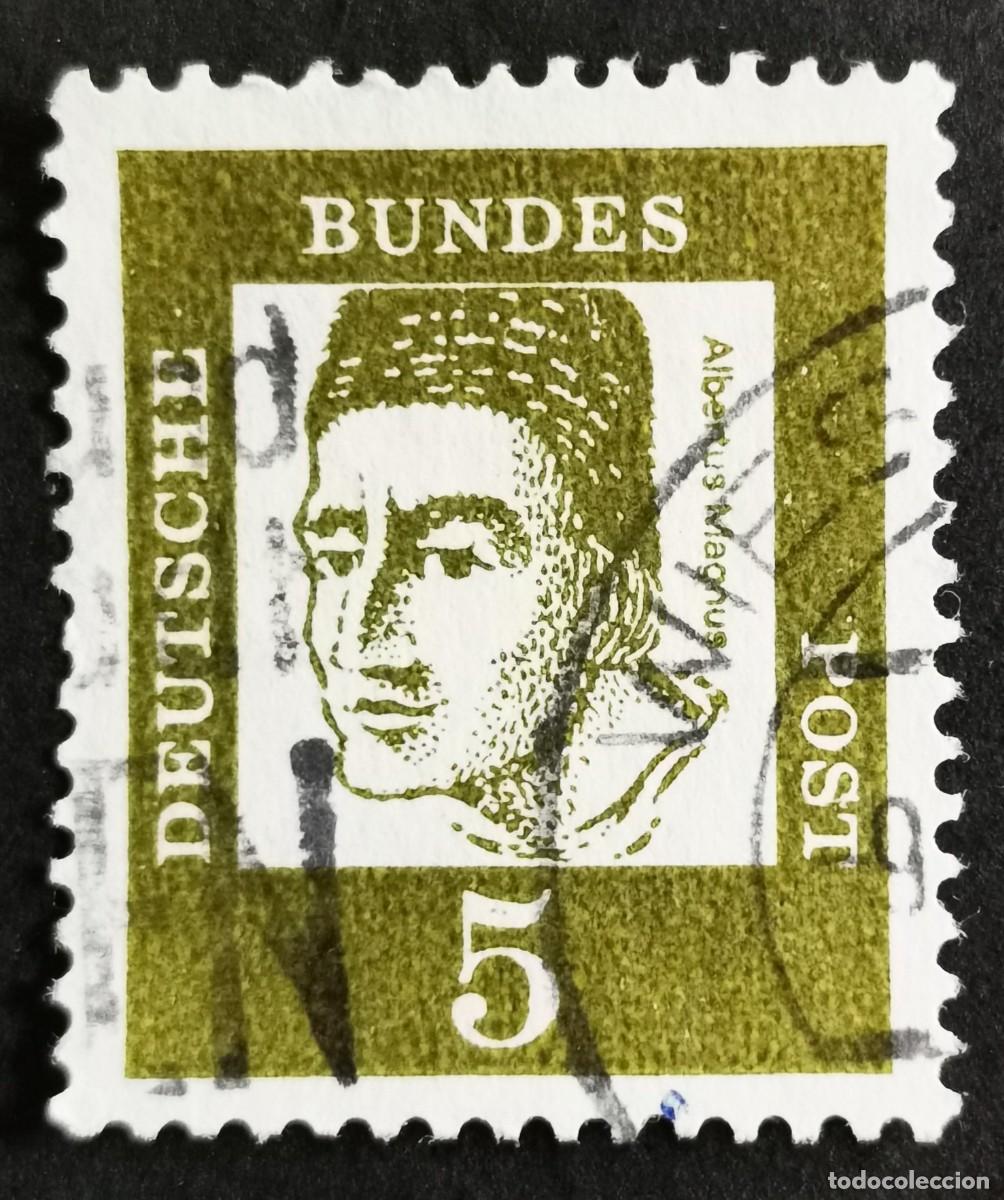 Sellos: Sello Alemania R. Federal 1961, Alemanes distinguidos: Alberto Magno , 5 Pf. Michel: DE 347x