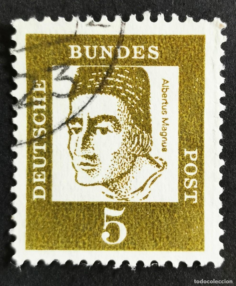 Sellos: Sello Alemania R. Federal 1961, Alemanes distinguidos: Alberto Magno , 5 Pf. Michel: DE 347x