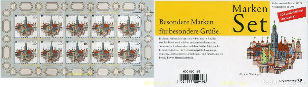 Briefmarken: 3323 MNH ALEMANIA FEDERAL 1998 1100 ANIVERSARIO DE LA VILLA DE N&Ouml;RDLINGEN