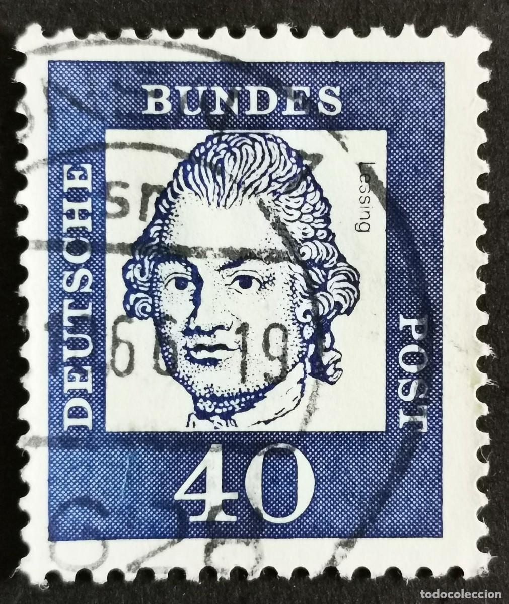 Sellos: Sello Alemania R. Federal 1961, Alemanes distinguidos: Immanuel Kant , 40 Pf. Michel: DE 354y