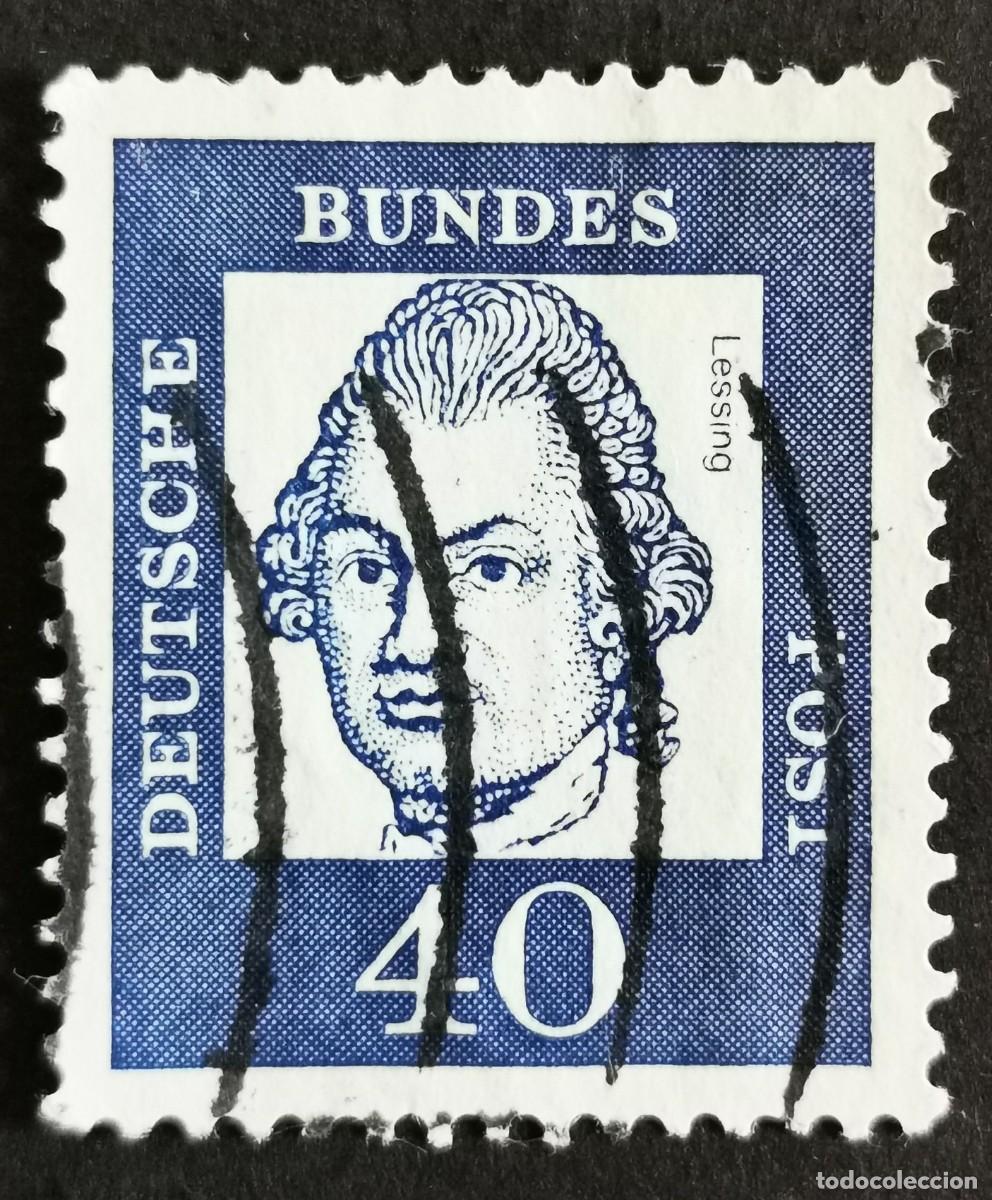 Sellos: Sello Alemania R. Federal 1961, Alemanes distinguidos: Immanuel Kant , 40 Pf. Michel: DE 354y