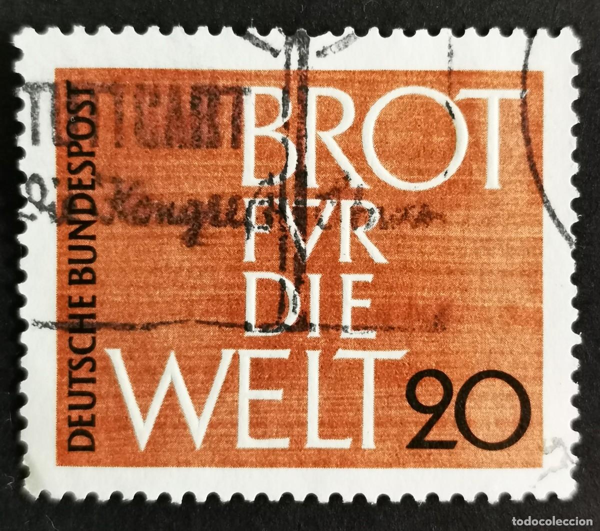 Sellos: Sello Alemania R. Federal 1962, Pan para el mundo, 20 Pf. Michel: DE 389
