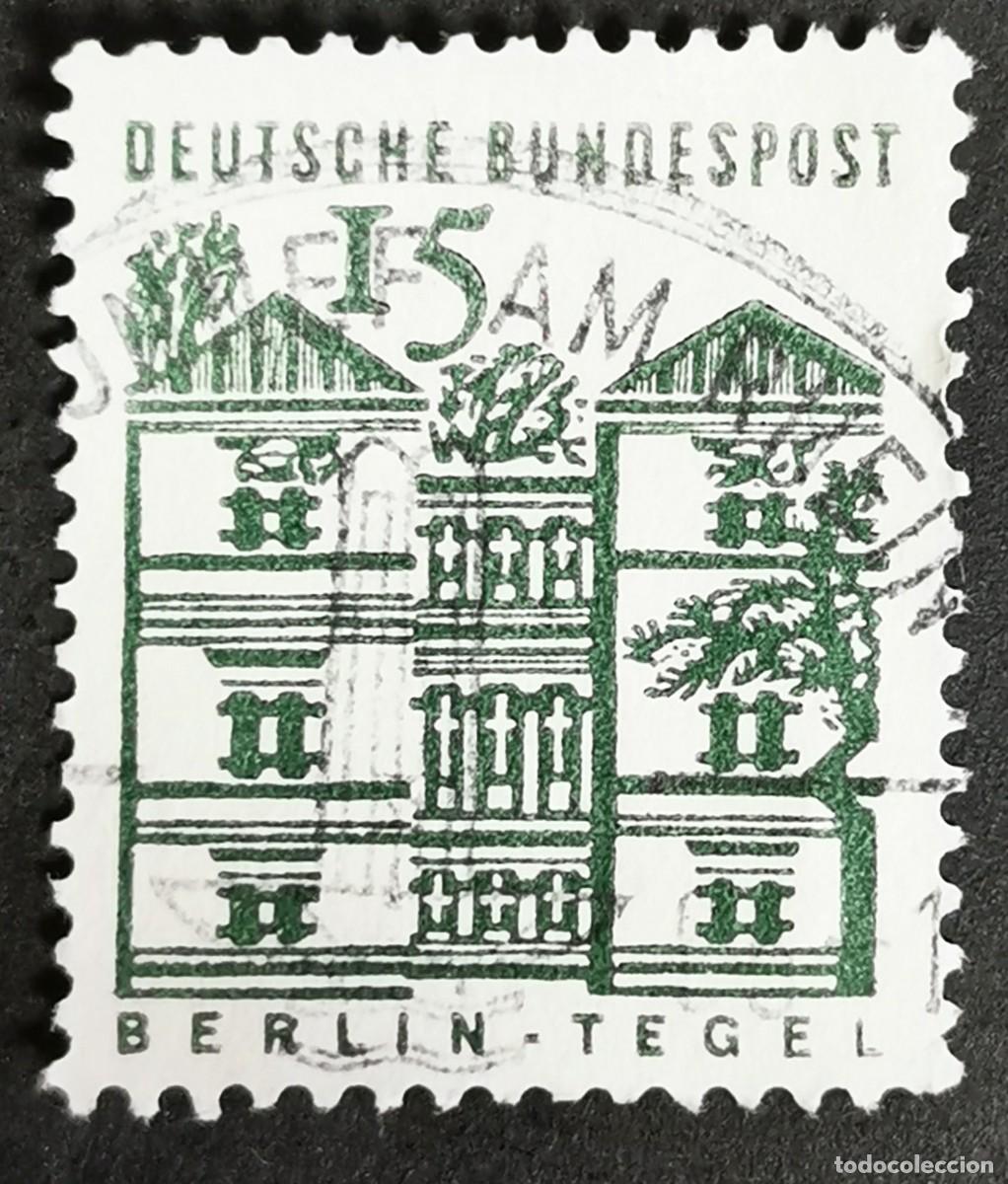 Sellos: Sello Alemania R. Federal 1965, Edificios alemanes: Castillo de Tegel, Berl&iacute;n, 15 Pf. Michel: DE 455