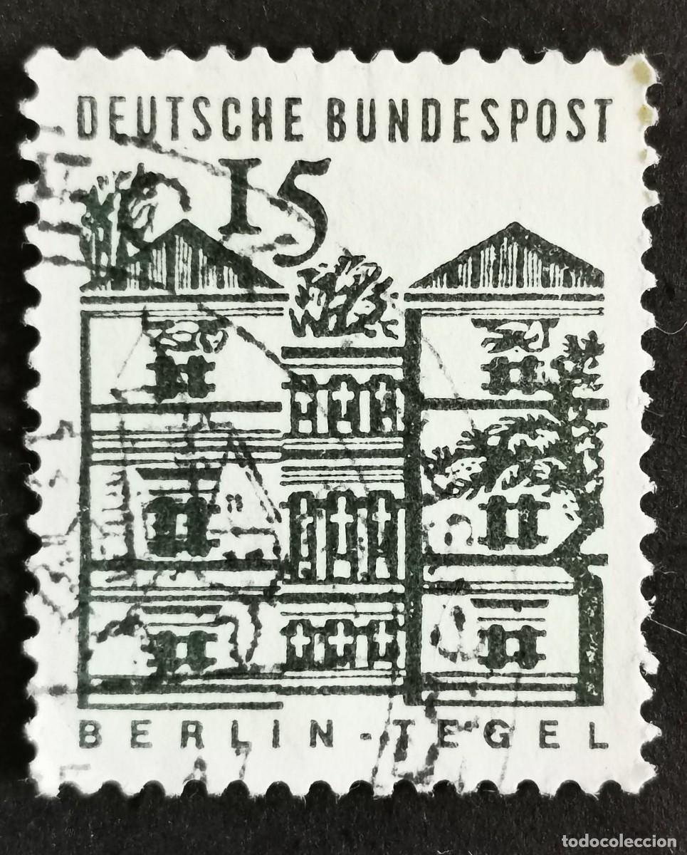 Sellos: Sello Alemania R. Federal 1965, Edificios alemanes: Castillo de Tegel, Berl&iacute;n, 15 Pf. Michel: DE 455
