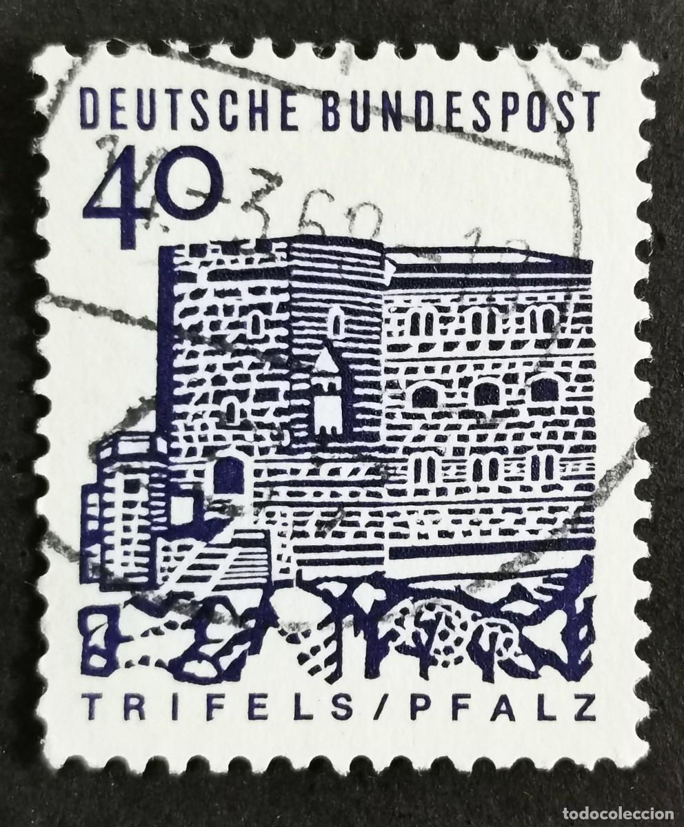 Sellos: Sello Alemania R. Federal 1965, Edificios alemanes: Fortaleza Trifels , 20 Pf. Michel: DE 457