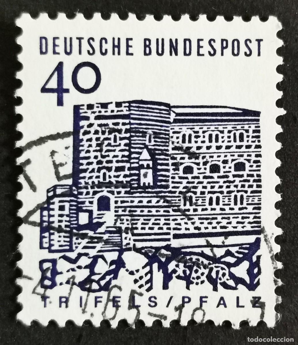Sellos: Sello Alemania R. Federal 1965, Edificios alemanes: Fortaleza Trifels , 20 Pf. Michel: DE 457