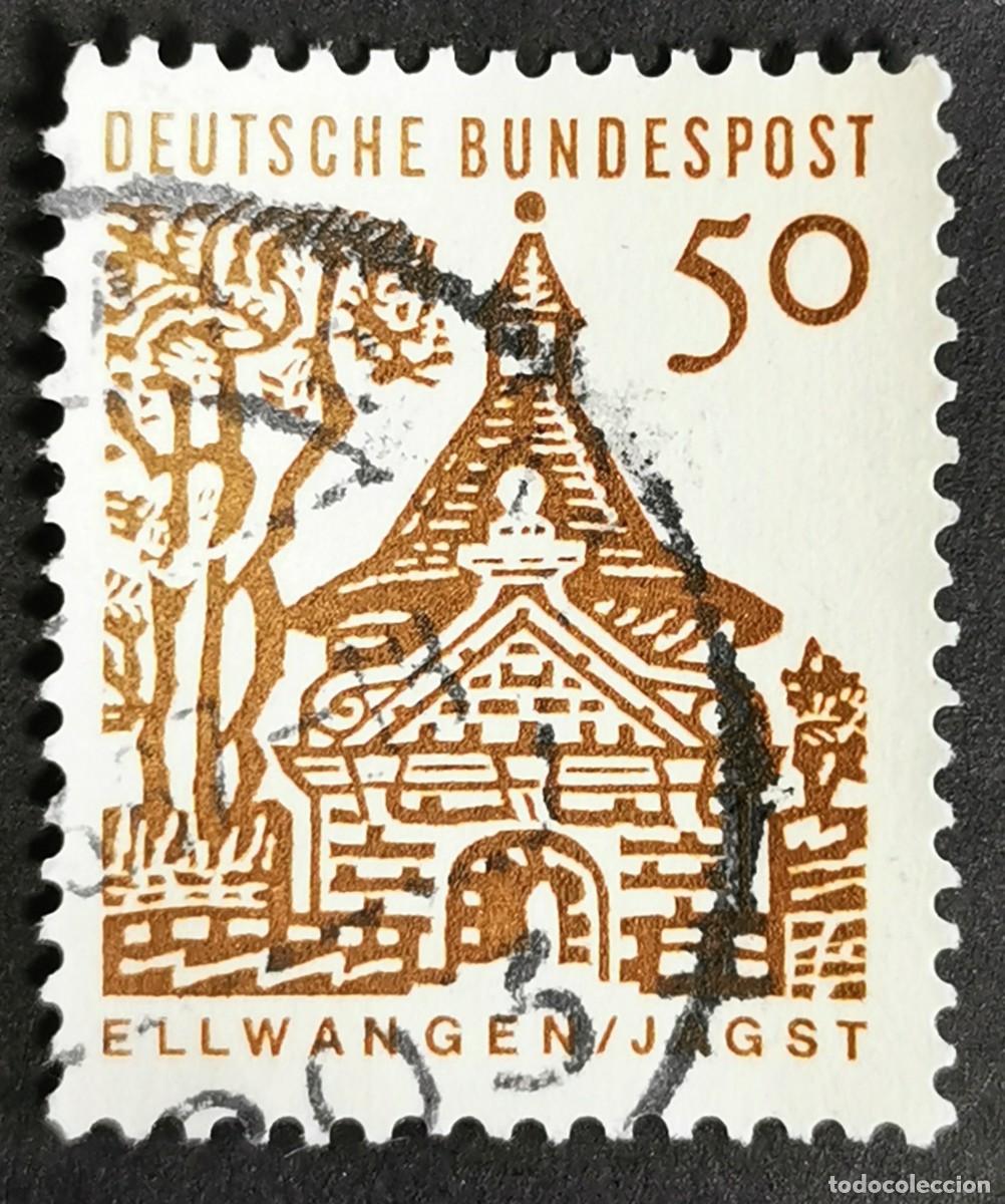 Sellos: Sello Alemania R. Federal 1964, Edificios alemanes: Castlegate, Ellwangen , 50 Pf. Michel: DE 458