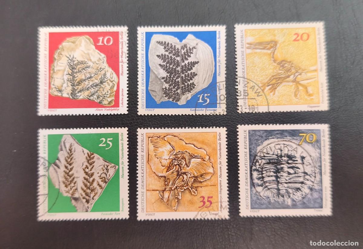 Sellos: DDR 1973 Piezas del museo de historia natural de Berl&iacute;n. Yvert 1519 /1524 serie completa