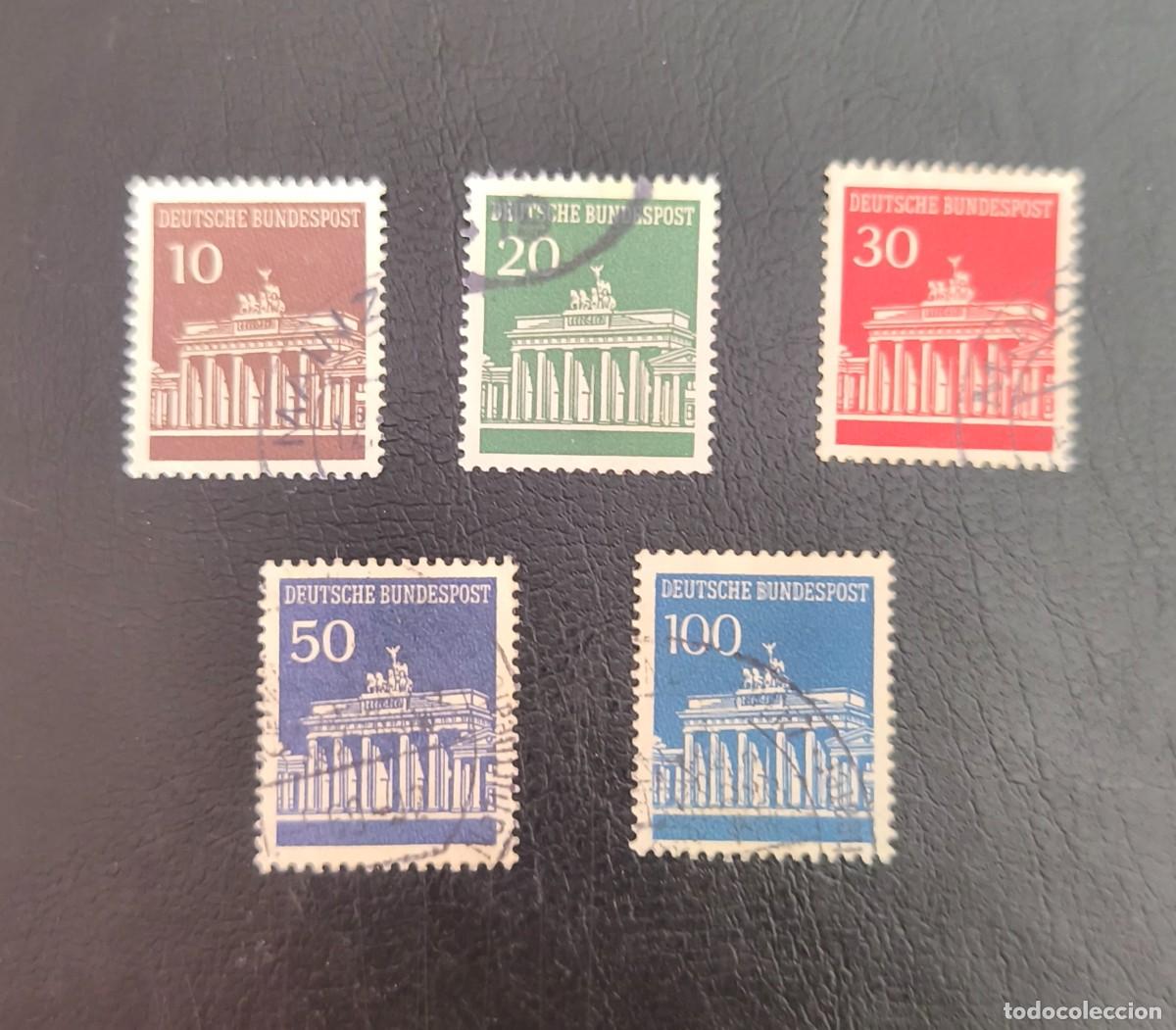 Sellos: Alemania 1966. Puerta de Branbemburgo. Yvert 368/371A serie completa