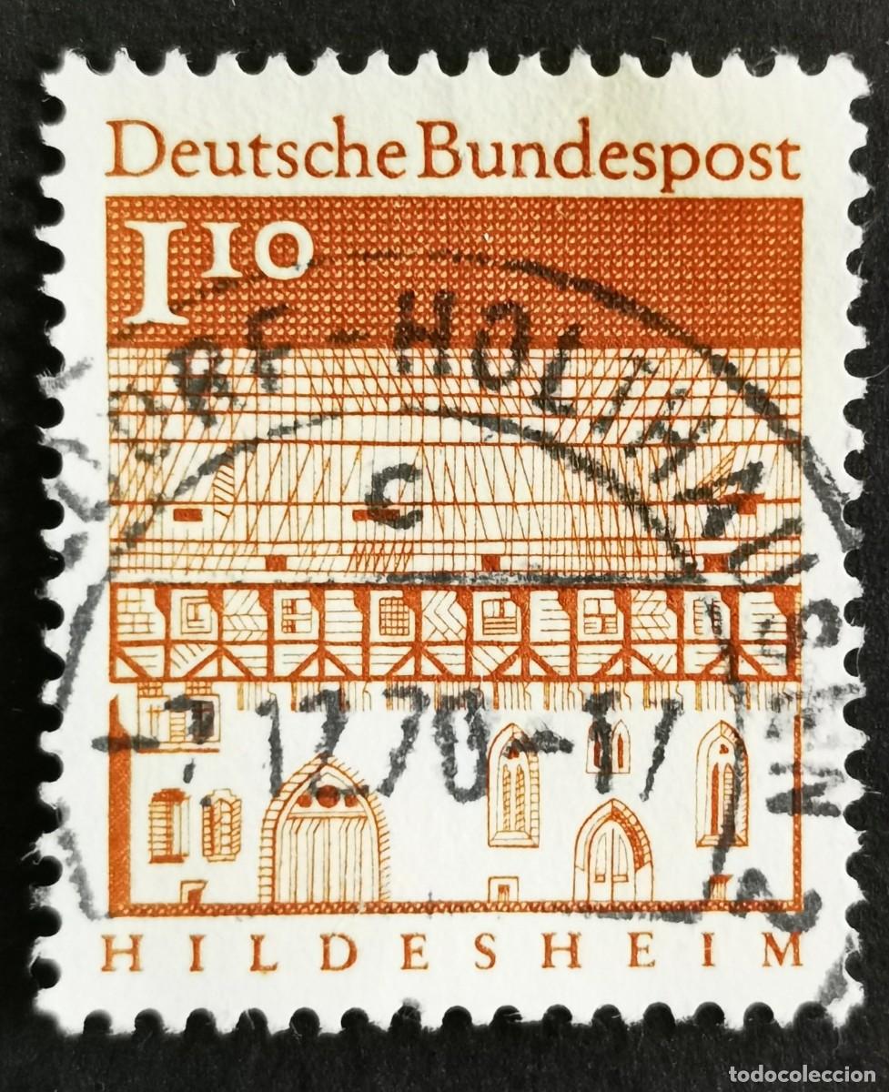 Sellos: Sello Alemania R. Federal 1966, Edificios alemanes: Hospital Trinity, Hildeshe, 1,10DM Michel: DE501