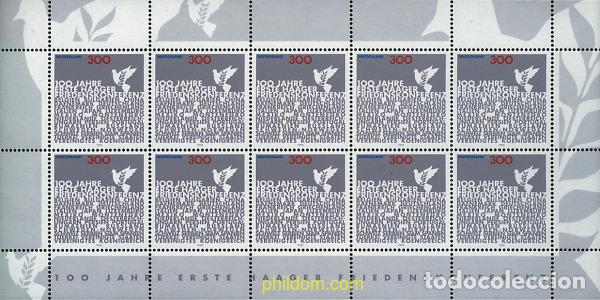 Sellos: 146745 MNH ALEMANIA FEDERAL 1999 CENTENARIO DE LA PRIMERA CONFERENCIA POR LA PAZ EN LA HAYA