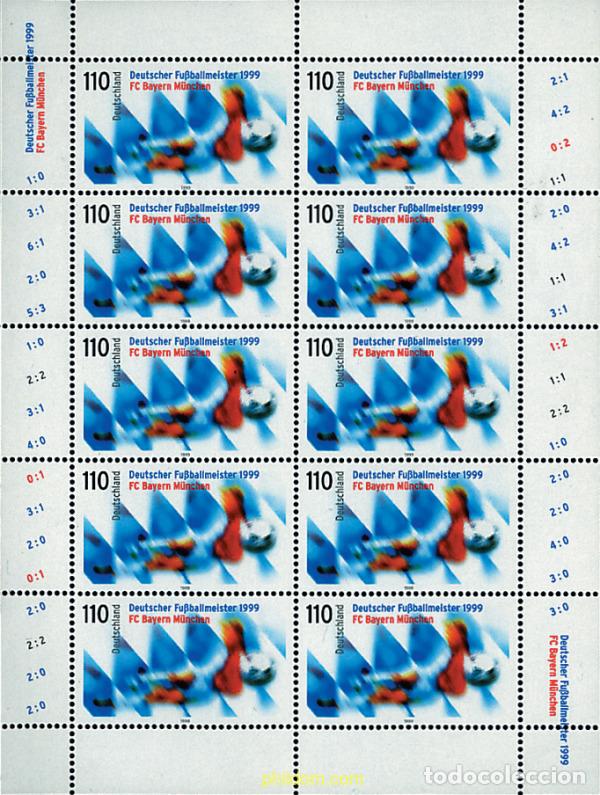 Sellos: 10851 MNH ALEMANIA FEDERAL 1999 BAYERN DE MUNICH. CAMPEON DE ALEMANIA DE FUTBOL