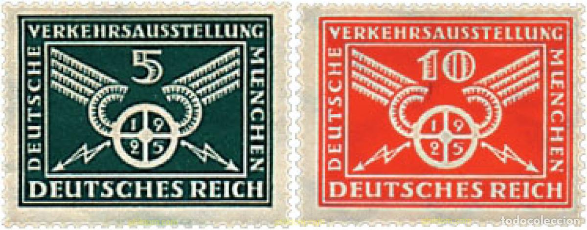Sellos: 366872 HINGED ALEMANIA 1925 EXPOSICION NACIONAL DE TRANSPORTES