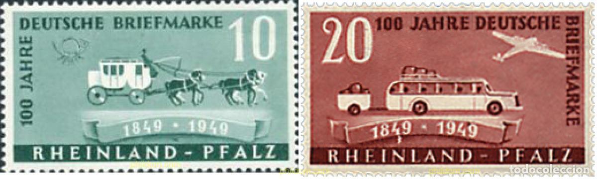 Sellos: 39785 MNH ALEMANIA. Rheinland-Pfalz 1949 CENTENARIO DEL SELLO ALEMAN