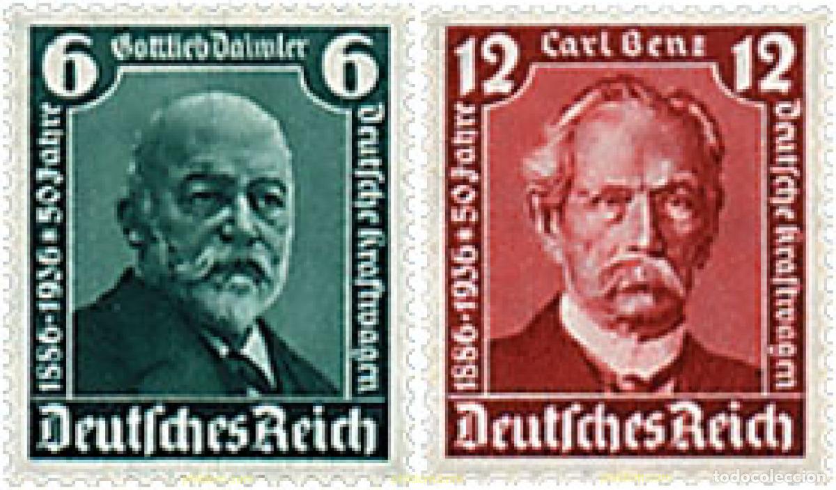 Sellos: 45152 MNH ALEMANIA 1935 50 ANIVERSARIO DEL AUTOMOVIL