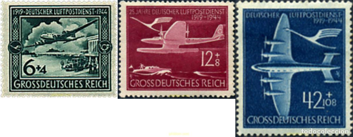 Sellos: 640889 HINGED ALEMANIA 1944 25 ANIVERSARIO DEL SERVICIO POSTAL AEREO