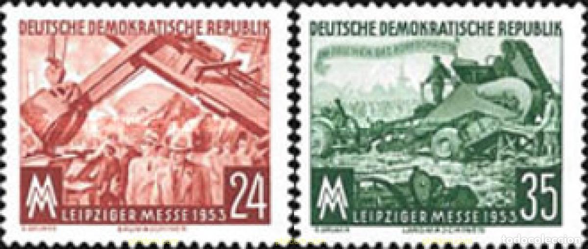 Sellos: 56148 MNH ALEMANIA DEMOCRATICA 1953 FERIA DE OTO&Ntilde;O EN LEIPZIG