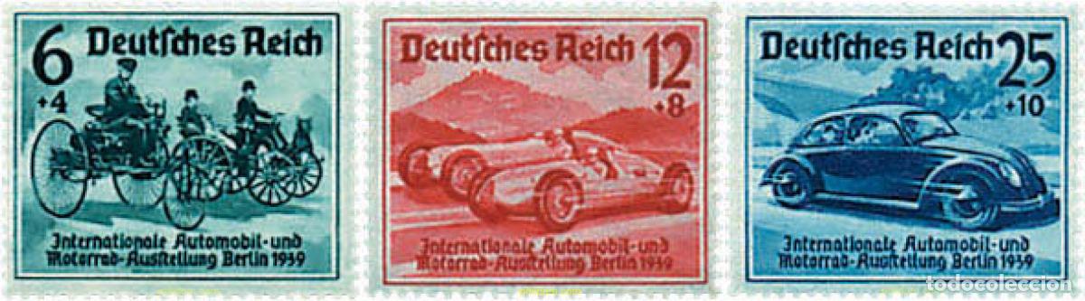 Sellos: 39756 MNH ALEMANIA 1939 SALON INTERNACIONAL DEL AUTOMOVIL EN BERLIN