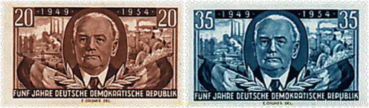 Sellos: 39835 MNH ALEMANIA DEMOCRATICA 1954 5 ANIVERSARIO DE LA REPUBLICA DEMOCRATICA