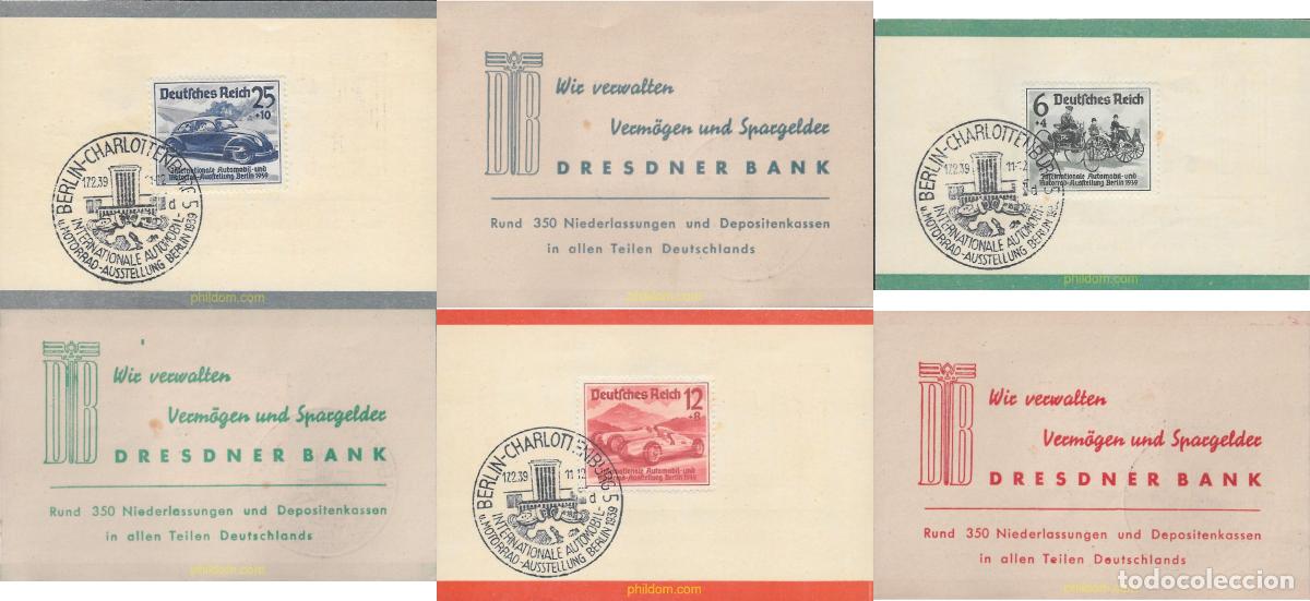 Sellos: 656108 USED ALEMANIA 1939 SALON INTERNACIONAL DEL AUTOMOVIL EN BERLIN