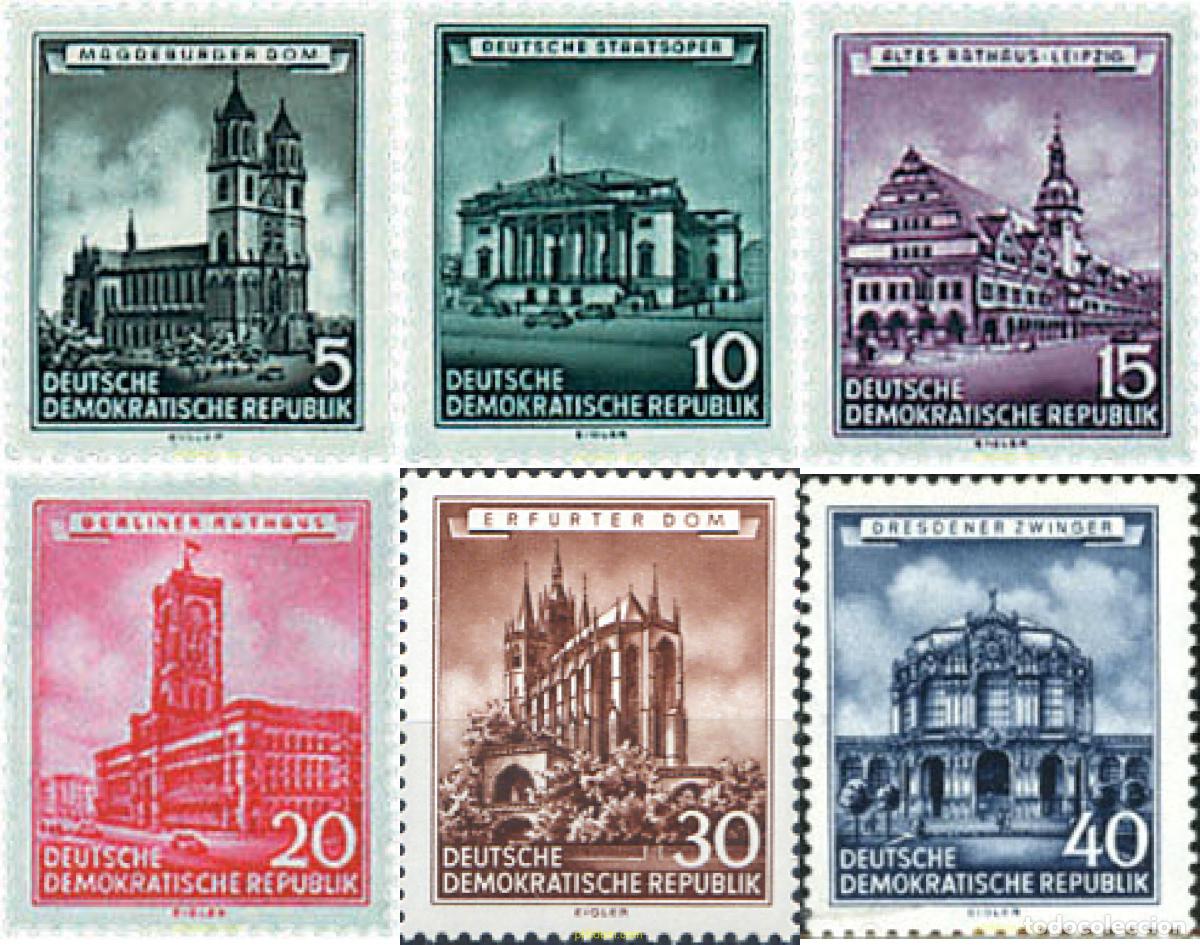 Sellos: 39837 MNH ALEMANIA DEMOCRATICA 1955 EDIFICIOS HISTORICOS