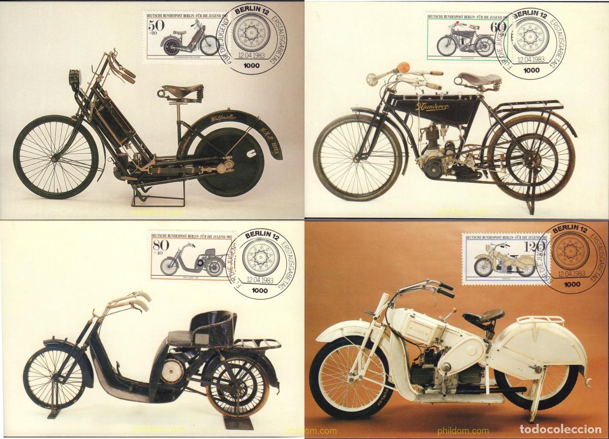 Sellos: 593781 MNH ALEMANIA. Berl&iacute;n 1983 MOTOCICLETAS HISTORICAS