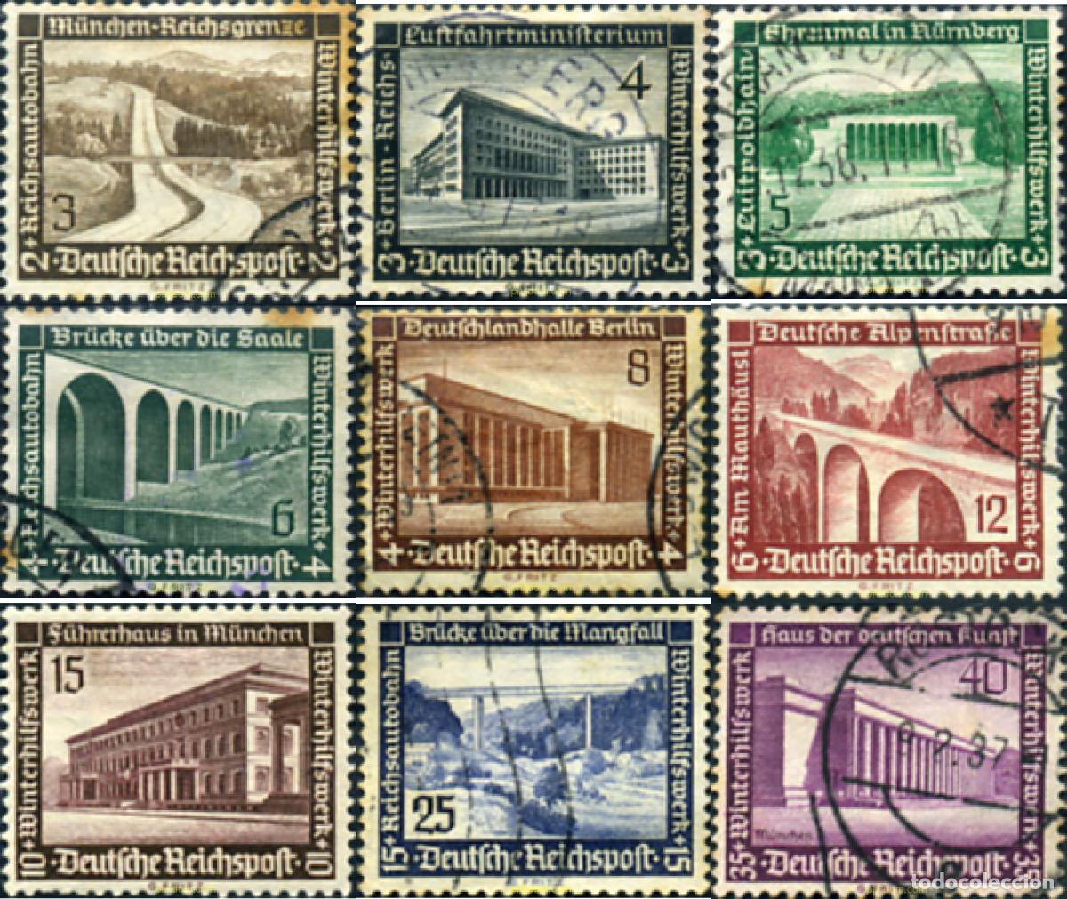 Selos: 211405 USED ALEMANIA 1936 CONSTRUCCIONES MODERNAS