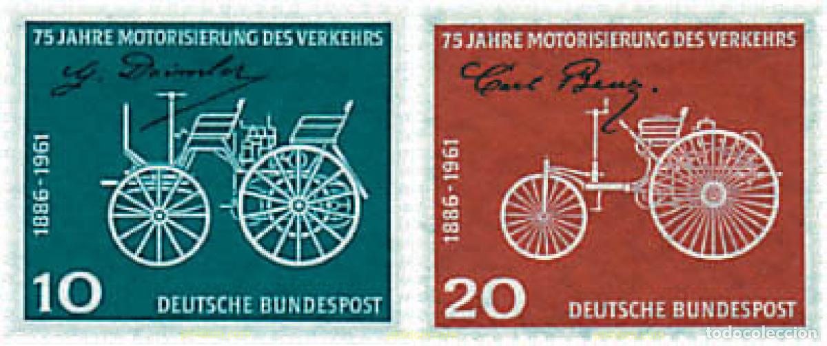 Sellos: 44277 MNH ALEMANIA FEDERAL 1961 75 ANIVERSARIO DEL AUTOMOVIL