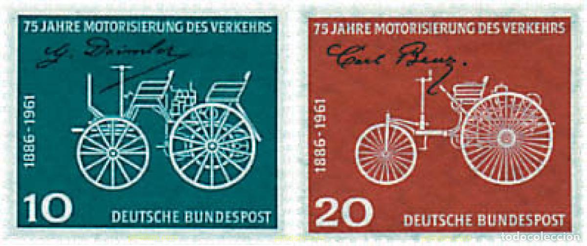 Sellos: 281170 HINGED ALEMANIA FEDERAL 1961 75 ANIVERSARIO DEL AUTOMOVIL